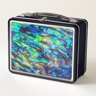New Zealand Abalone Paua Shell Pattern 1 Metal Lunch Box