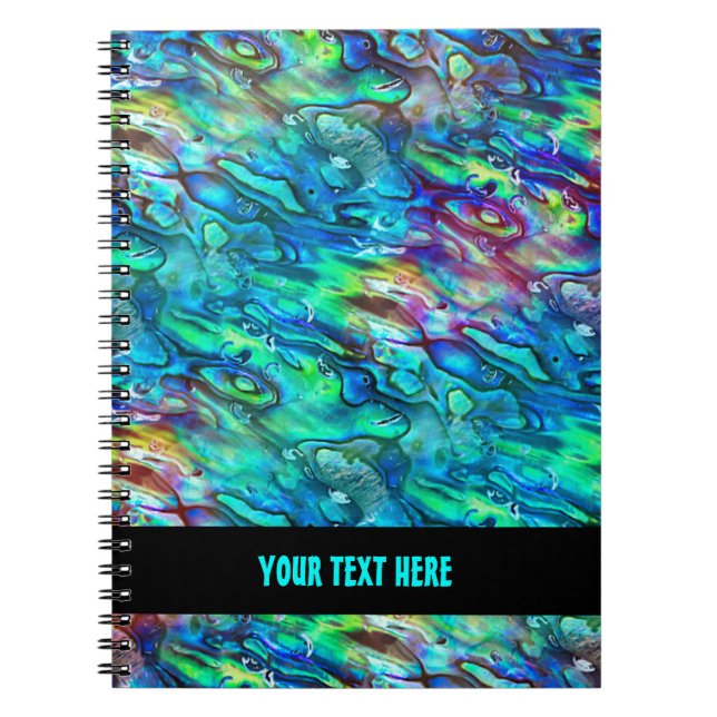 New Zealand Abalone Paua Shell Pattern 1a Notebook (Front)