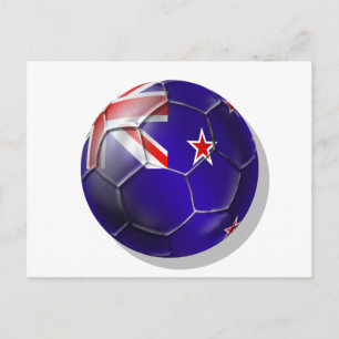 New Zealand All whites kiwi flag Ball Postcard