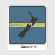 NEW ZEALAND AOTEAROA COUNTRY BLACK BLUE YELLOW NZ