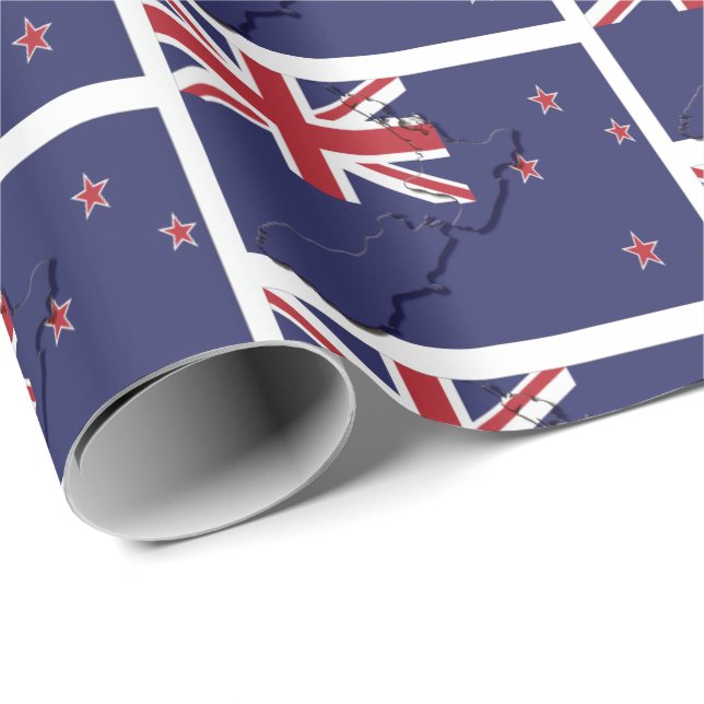 NEW ZEALAND | Aotearoa | New Zealander Flag Wrapping Paper (Roll Corner)