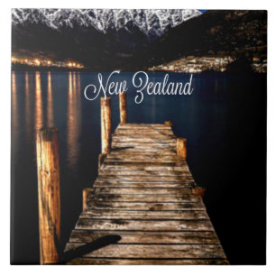 New Zealand at Night Tile