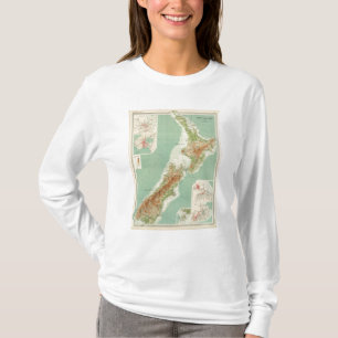 New Zealand Atlas Map T-Shirt