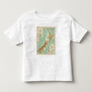 New Zealand Atlas Map Toddler T-Shirt