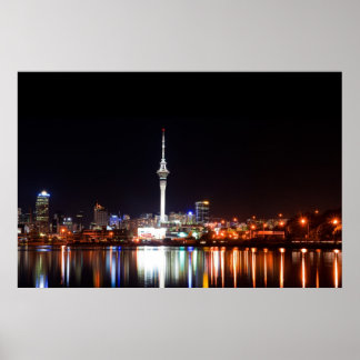 New Zealand: Auckland at Night Poster
