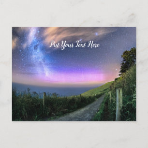 New Zealand Aurora   Dunedin NZ   Southern Lights Postcard