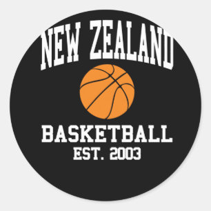 New Zealand Basketball Classic Round Sticker