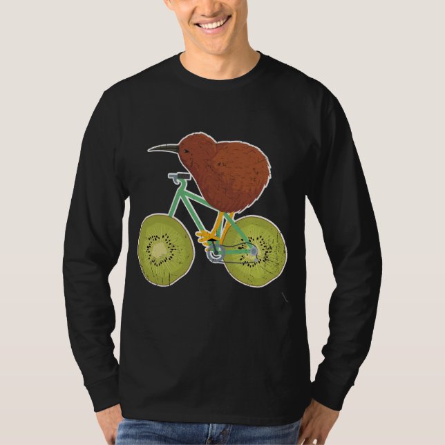 New Zealand Bicycle Design for Kiwi Fruit Lovers T-Shirt (Front)