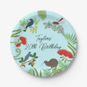 New Zealand Bird Birthday Paper Plate
