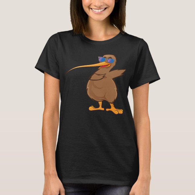 New Zealand Bird Lover Dabbing Kiwi Bird Da Dance T-Shirt (Front)