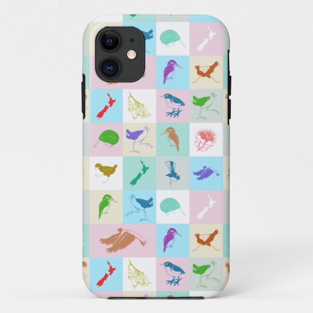 New Zealand Bird Pattern Case-Mate iPhone Case (Back)