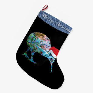 NEW ZEALAND CHRISTMAS KIWI PAUA LARGE CHRISTMAS STOCKING