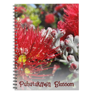 New Zealand Christmas Tree Red Blossoms Notebook