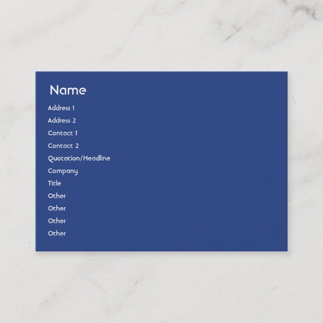 New Zealand - Chubby Business Card (Front)