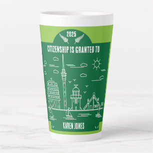 New Zealand Citizenship Celebration Gift Latte Mug