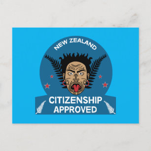 New Zealand Citizenship Gift New Citizen Kiwi Announcement Postcard