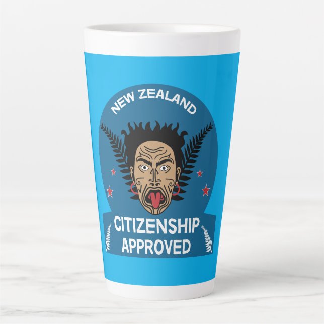 New Zealand Citizenship Gift | New Citizen | Kiwi  Latte Mug (Front)