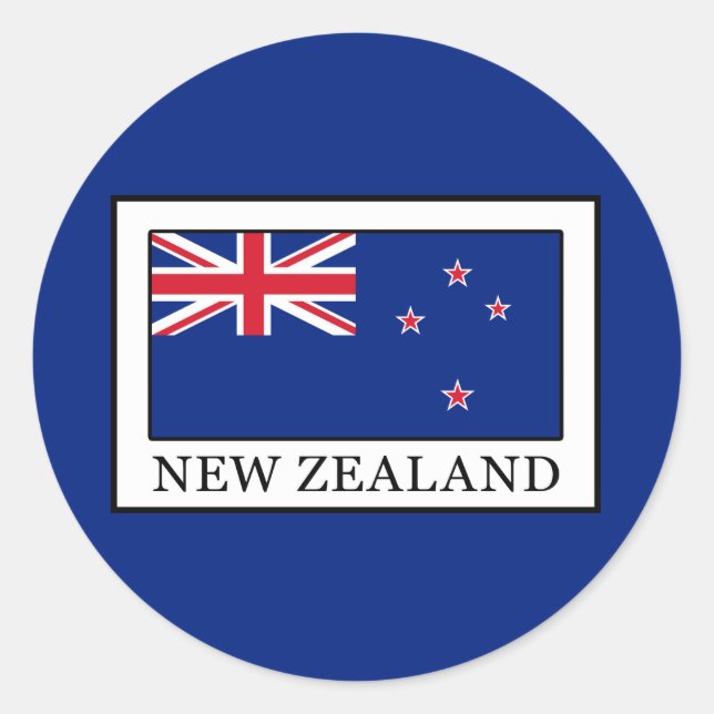 New Zealand Classic Round Sticker (Front)
