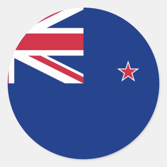 new zealand classic round sticker (Front)