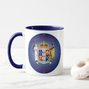 New Zealand Coat of Arms Circle Shape Mug