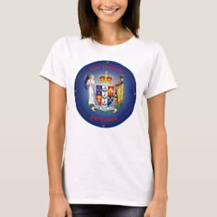 New Zealand Coat of Arms Circle Shape T-Shirt