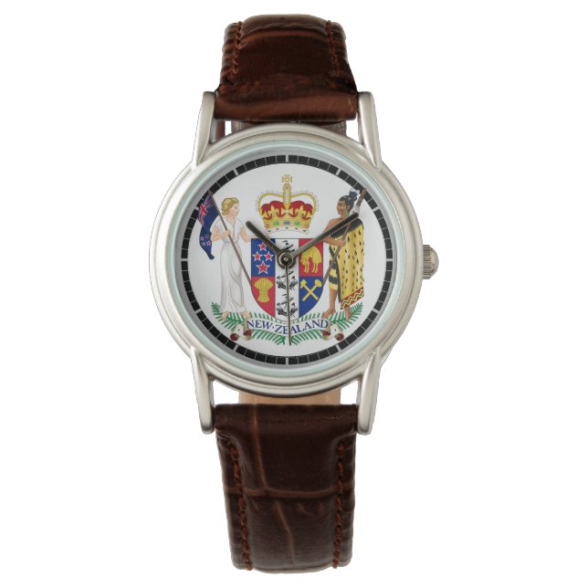 New Zealand Coat of Arms on a Ladies Watch (Front)