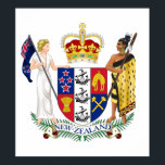 New Zealand Coat Of Arms Poster<br><div class="desc">New Zealand Coat Of Arms</div>