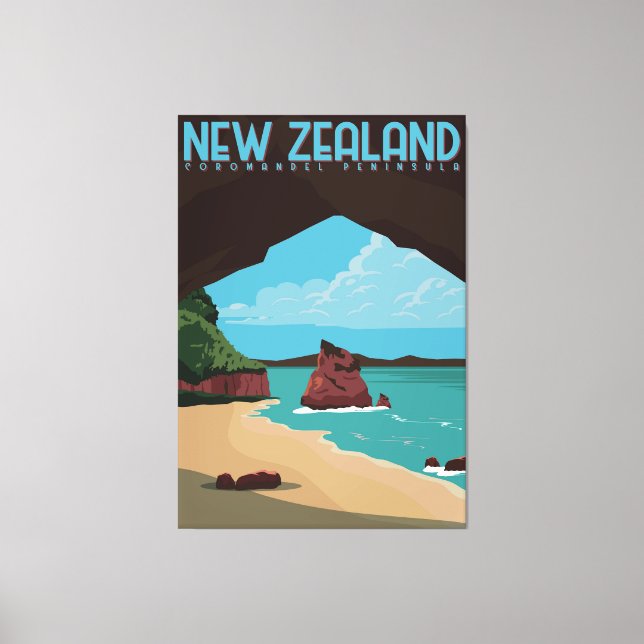 New Zealand Coromandel Peninsula Canvas Print (Front)