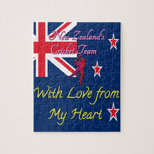 New Zealand Cricket Team: Love From My Heart Art Jigsaw Puzzle (Vertical)