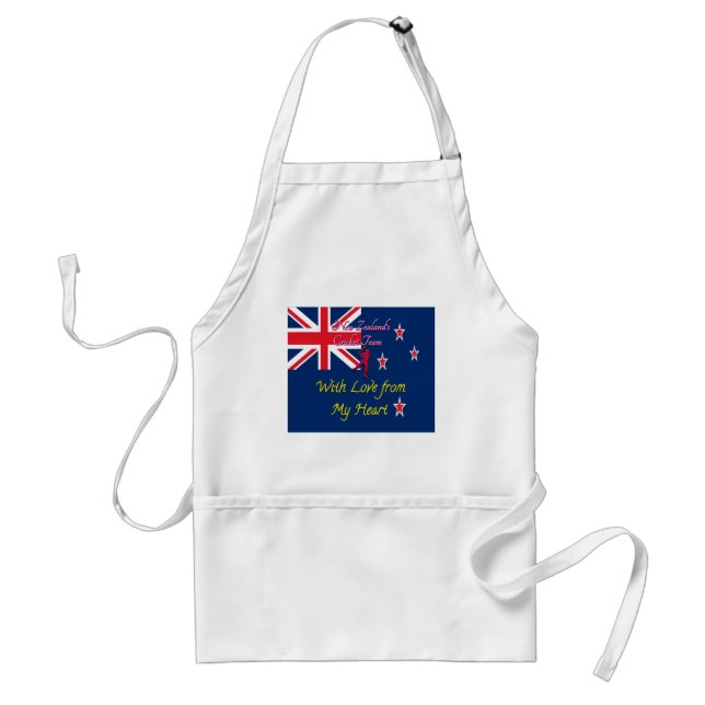 New Zealand Cricket Team: Love From My Heart Art Standard Apron (Front)