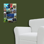 New Zealand Custom Travel Photo Collage Acrylic Print<br><div class="desc">The New Zealand custom travel photo collage acrylic print is part of the Photo Collage Meets Pillows collection. A custom filled collage makes a wonderful souvenir gift. Here the acrylic wall decor shows photos of summer in Auckland. Images include city, beach, Maori sculpture and floral pictures arranged in a haphazardly...</div>