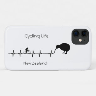 New Zealand Cycling Heartbeat Kiwi Bike Gift Case-Mate iPhone Case