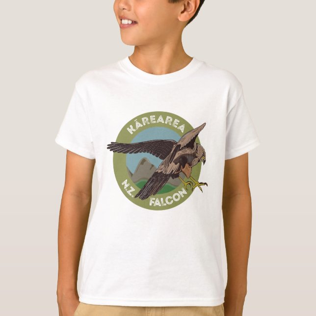 New Zealand Falcon Karearea T-Shirt (Front)