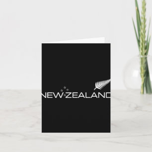 New Zealand Fern Flag Athletic Srts Style Tee Card