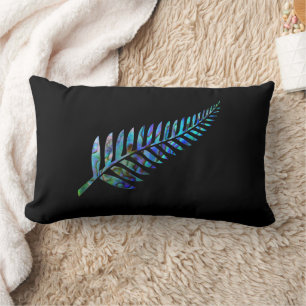 NEW ZEALAND FERN PAUA LUMBAR CUSHION