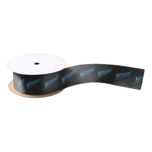 NEW ZEALAND FERN SIMPLE PAUA SATIN RIBBON