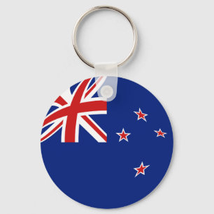New Zealand Fisheye Flag Keychain
