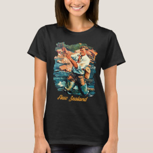 New Zealand Fishing Lake Travel T-Shirt