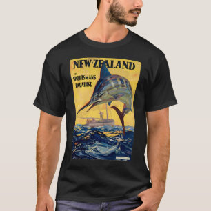 New Zealand Fishing Print T-Shirt