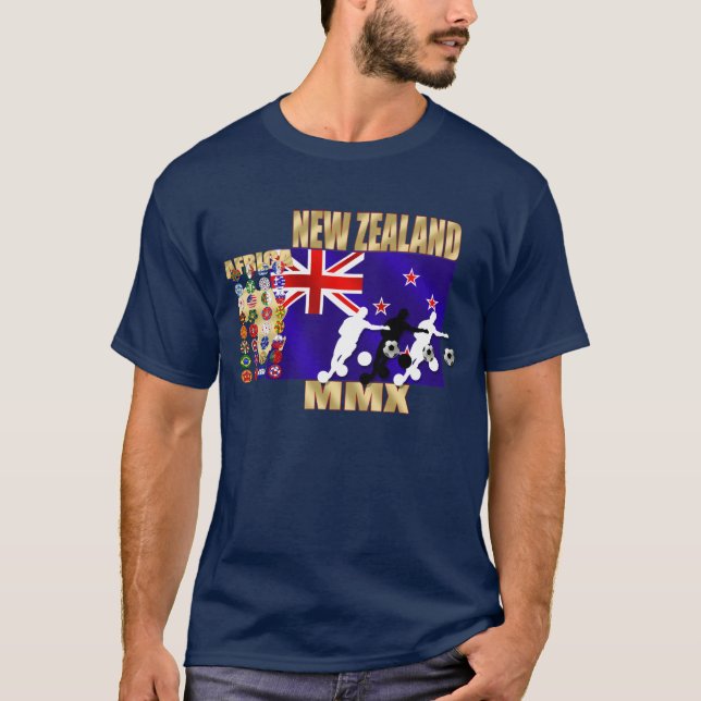 New Zealand Flag 32 qualifying countries T-Shirt (Front)