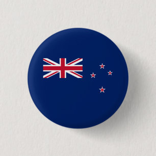 New Zealand Flag 3 Cm Round Badge