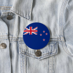 New Zealand flag 7.5 Cm Round Badge