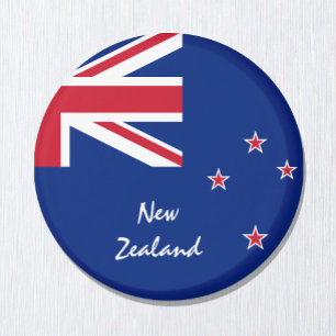 New Zealand flag & Aotearoa - travel/sports fans Magnet