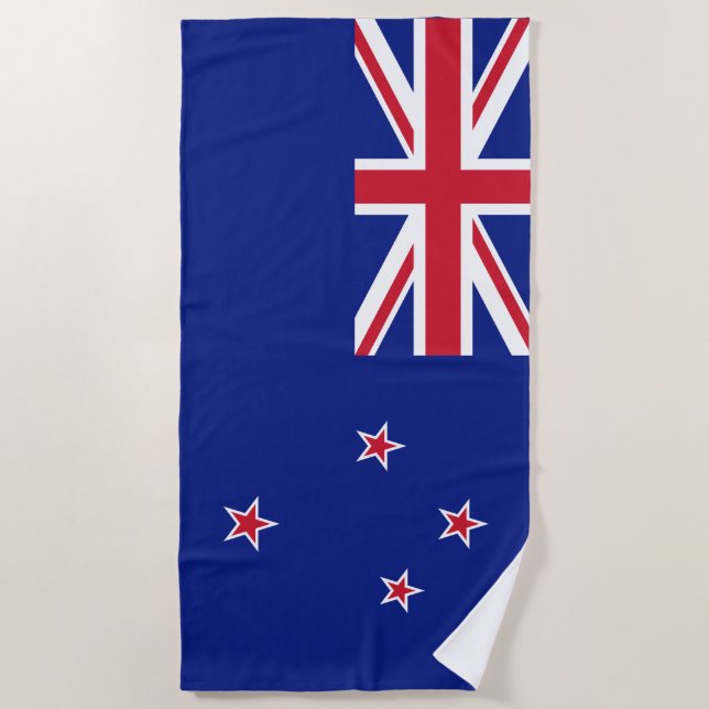 New Zealand flag Beach Towel (Front)