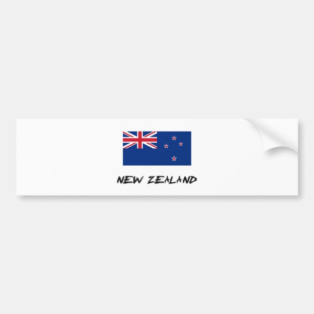 New Zealand Flag Bumper Sticker (Front)