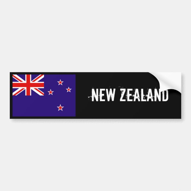 New Zealand flag bumper sticker 2 (Front)