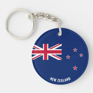 New Zealand Flag Charming Patriotic Key Ring