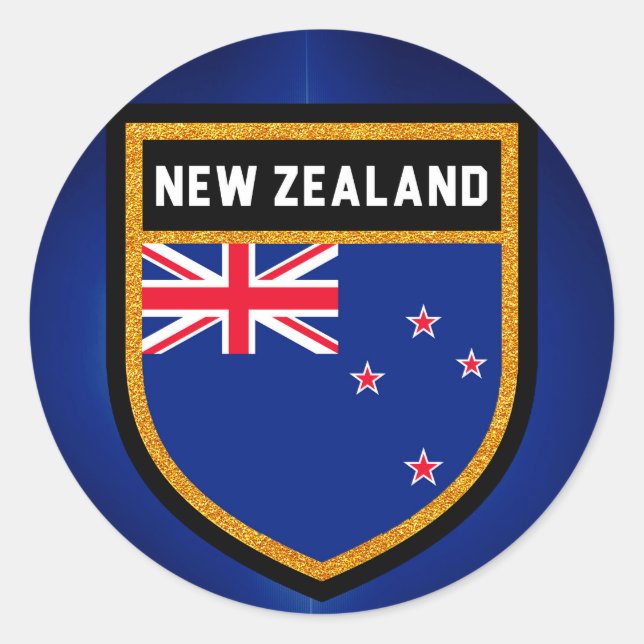 New Zealand Flag Classic Round Sticker (Front)