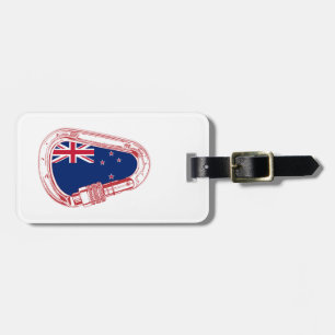 New Zealand Flag Climbing Carabiner Luggage Tag