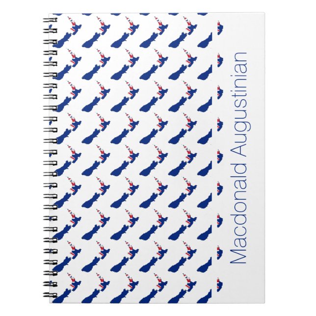 NEW ZEALAND FLAG Custom Add Name Notebook Journal (Front)